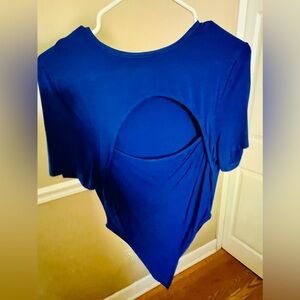 Cobalt blue body suit from SHEIN